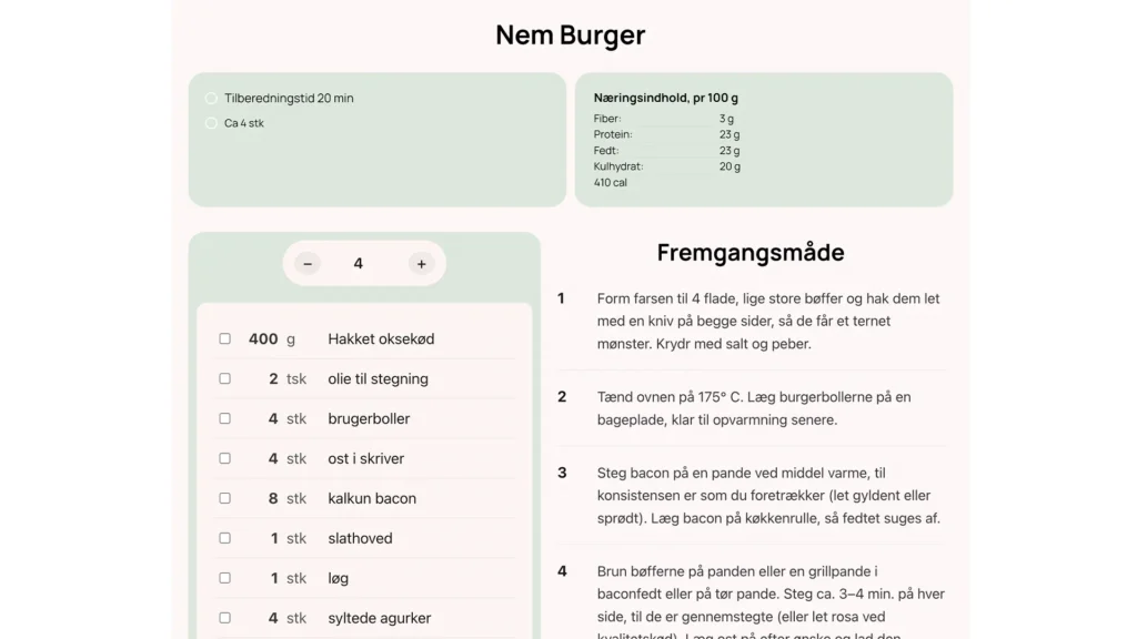 Halllo food opskrift